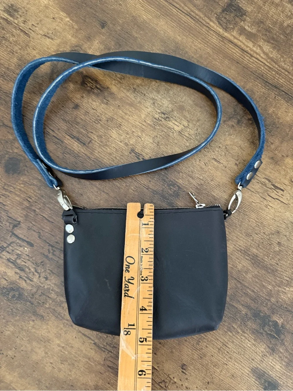 Mini Black Leather Crossbody - Unbranded